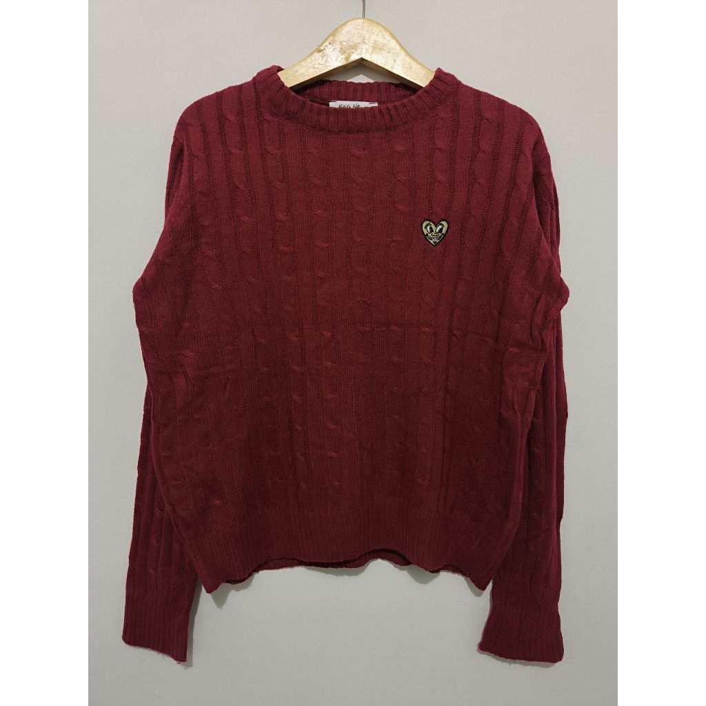 Sweater CN Rajut Knitwear Red Keith Haring Women size M