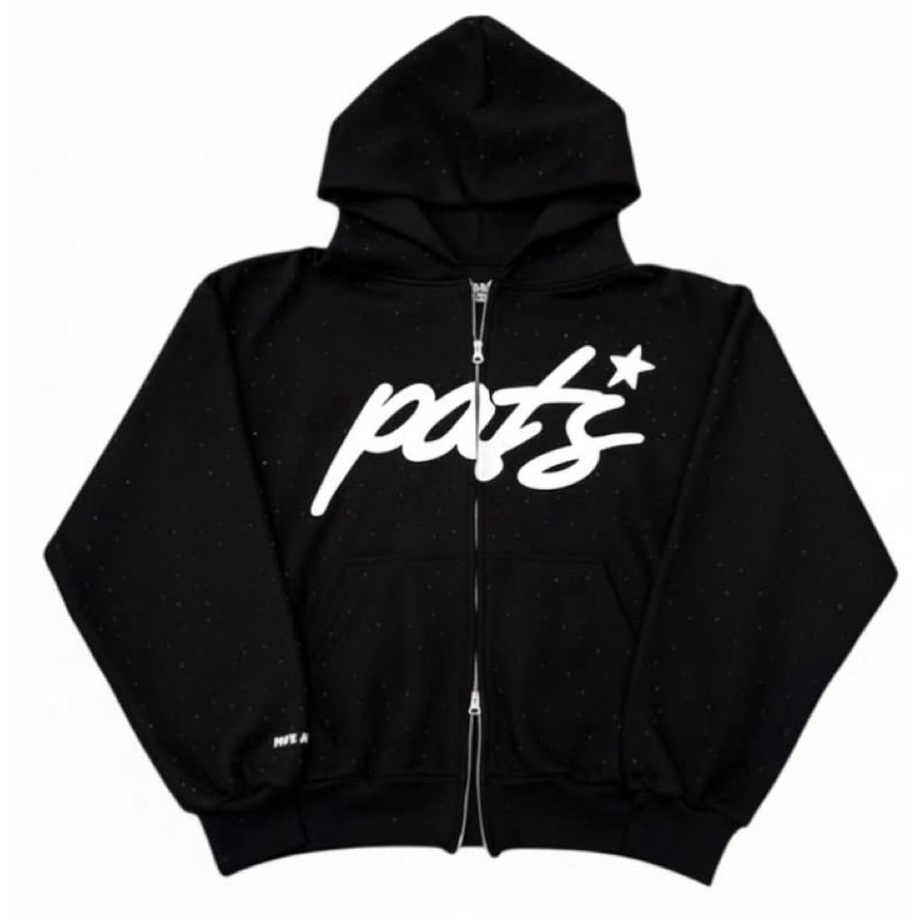 PATS ZIP HOODIE BLACK