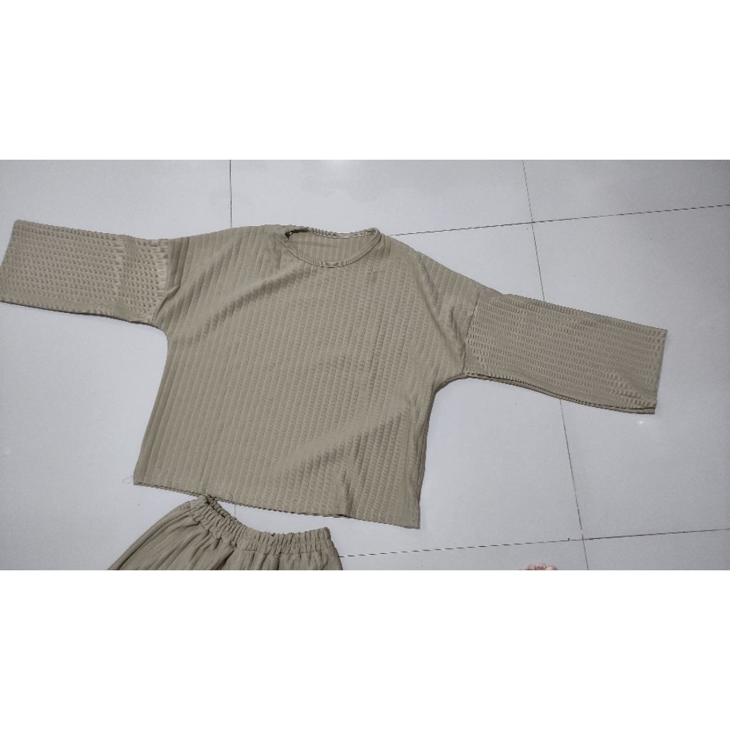 PRELOVE SET ATASAN DAN BAWAHAN WARNA KHAKI
