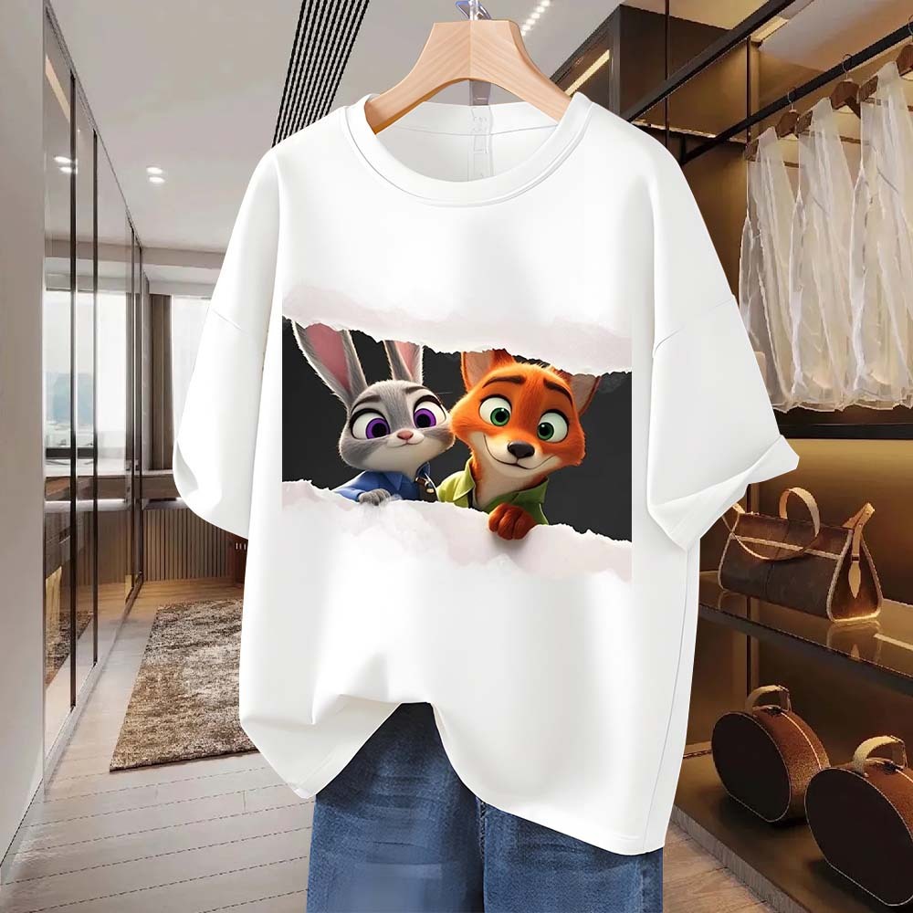 [kaos oversize wanita] disney zootopia Kaos lengan pendek kaos wanita jumbo kaos branded wanita orig