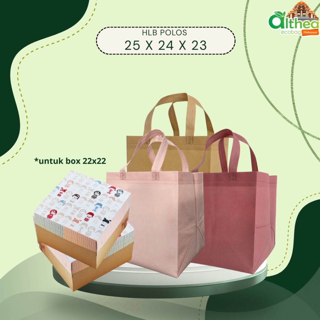 TAS SPUNBOND POLOS | TAS POLOS HAJATAN | TAS BOX 22X22 | TAS NASI KOTA 22X22 SPUNBOND POLOS TEBAL  T