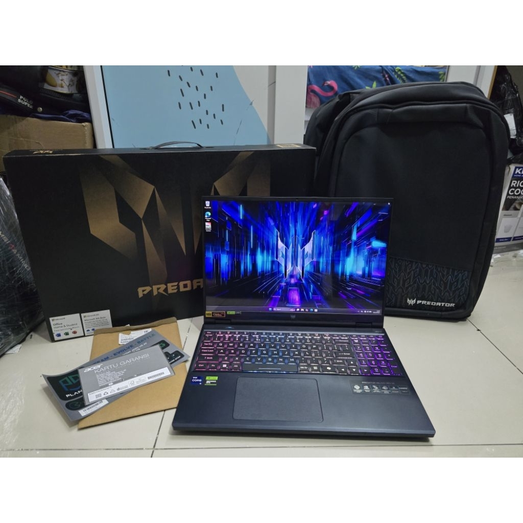 ACER Predator Helios Neo 16 i9 14900HX RTX4060 16gb 1tb 165hz Garansi Resmi 2027