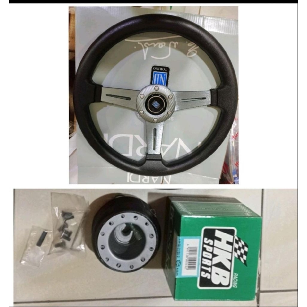 Paket Stir Mobil Racing Nardi+Bosskit Ring 14 Inch Universal