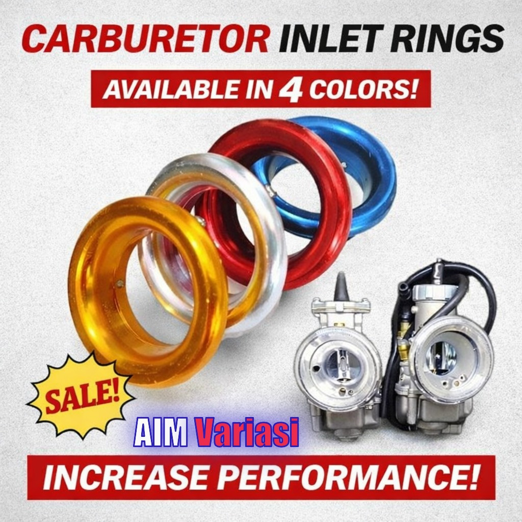 Velocity Corong Karbu Donat CNC – Cocok untuk PE 28 / PWK 28