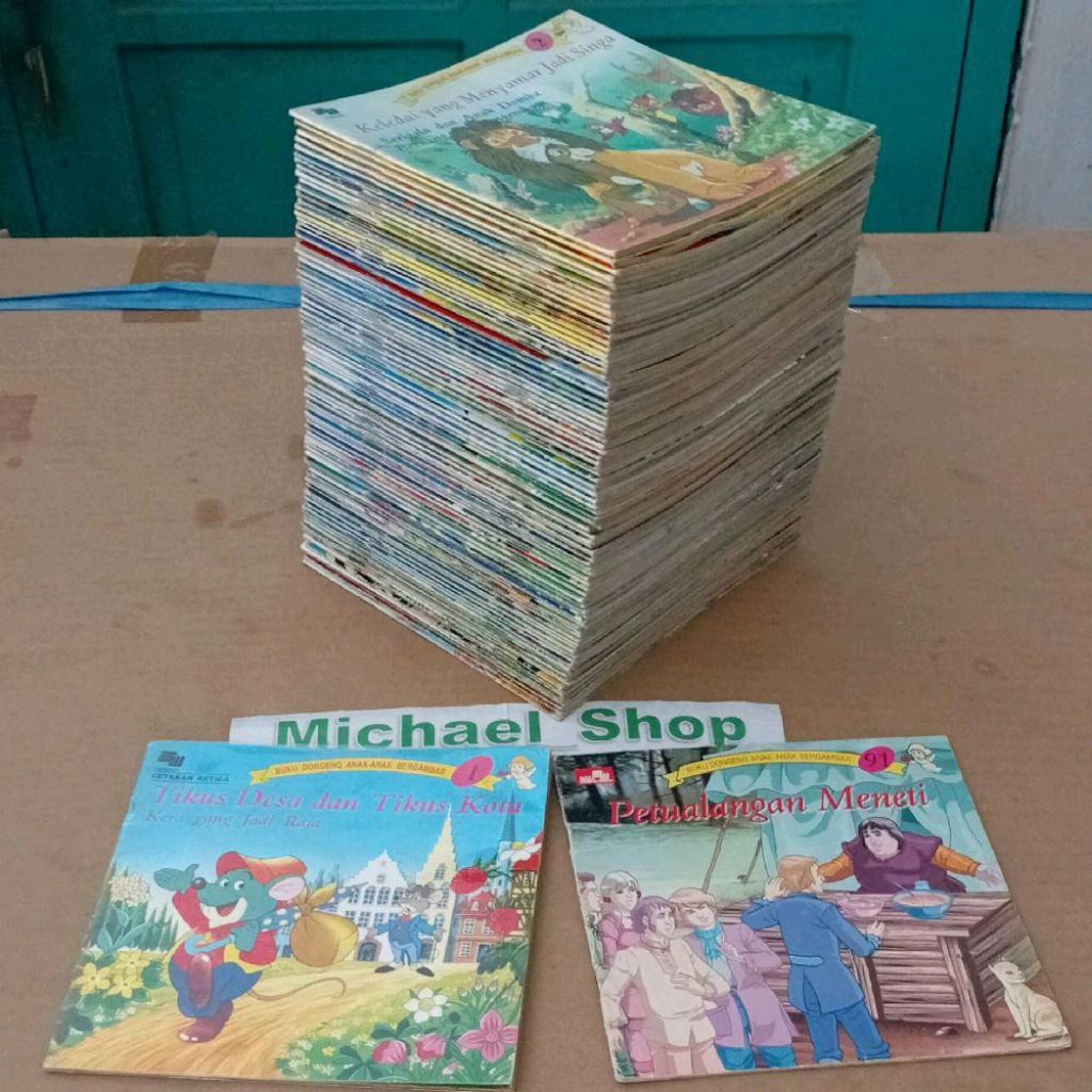 Buku Dongeng Anak-Anak Bergambar nomer 1 sampai 91 Shogo Hirata LENGKAP LANGKA tahun 1990 sampai 200