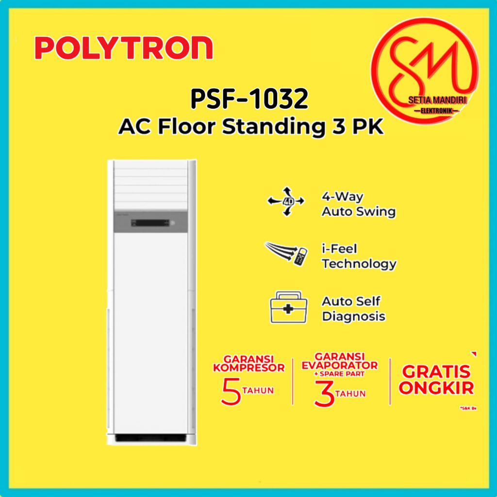 POLYTRON AC Floor Standing PSF-1032 10 PK (3 Phase)