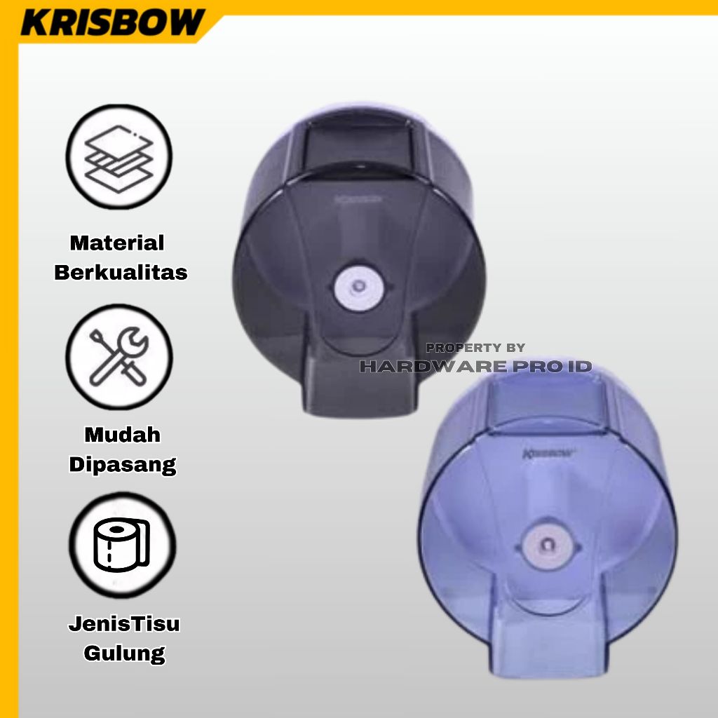 Dispenser Tisu Gulung Tempat Tissue Toilet Krisbow By Azko Indonesia