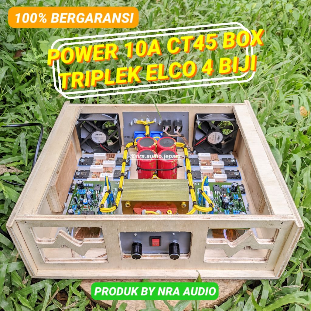 ( COD ) POWER RAKITAN 2 CHANNEL 10 AMPER CT45 SPEK KIRI KANAN BOX TRIPLEK POWER 10A CT45 MURAH POWER