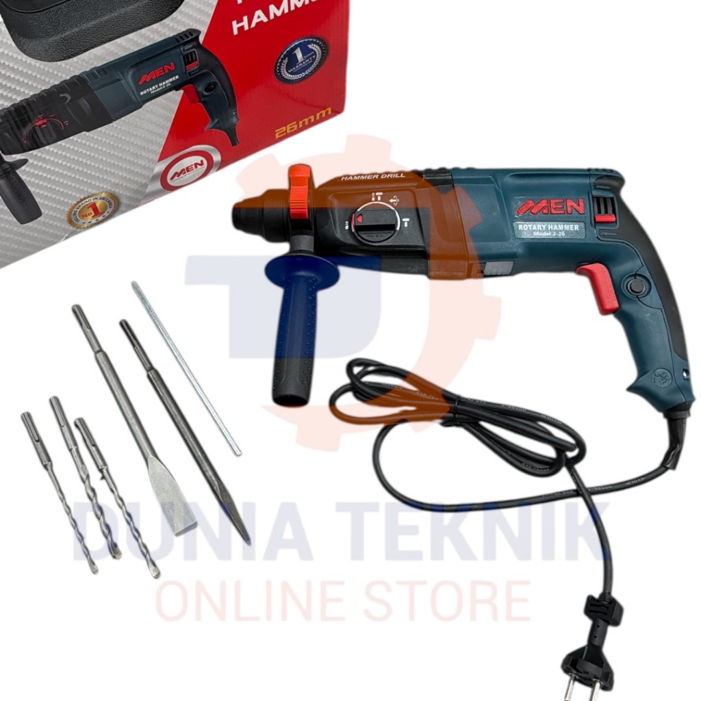PROMO Bor Beton Bobok Tembok ROTARY HAMMER Murah MEN 3 Fungsi (Mesin Bobok) (REAL SESUAI GAMBAR) san