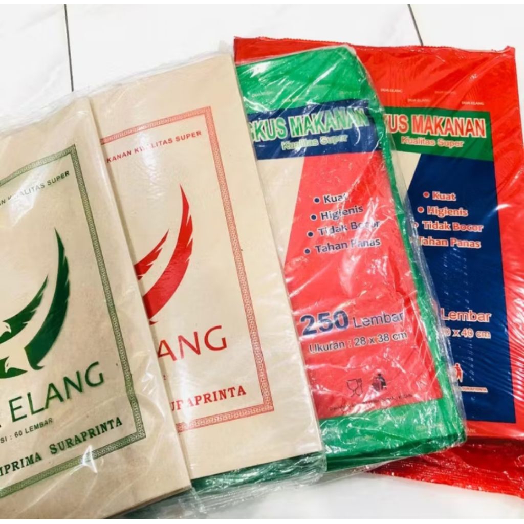 Kertas Pembungkus Nasi Kertas Nasi Kertas Minyak Coklat Kertas Nasi Bungkus Cap Dua Elang B2228
