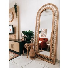 Karosima Standing mirror Rotan// cermin fullbody badan estetik