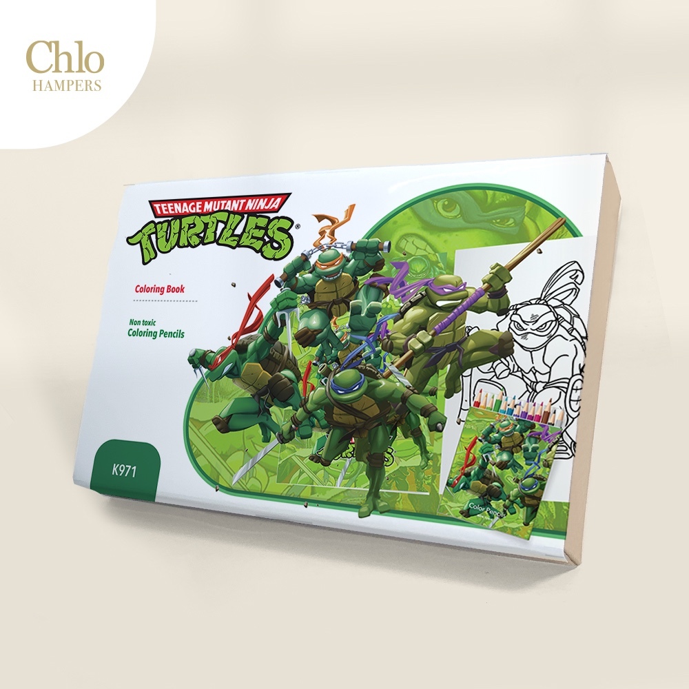 Souvenir Ulang Tahun Anak Mainan Sensory Ninja Turtles ( Lego Ninjago Buku Mewarnai Turtle Donatelo 