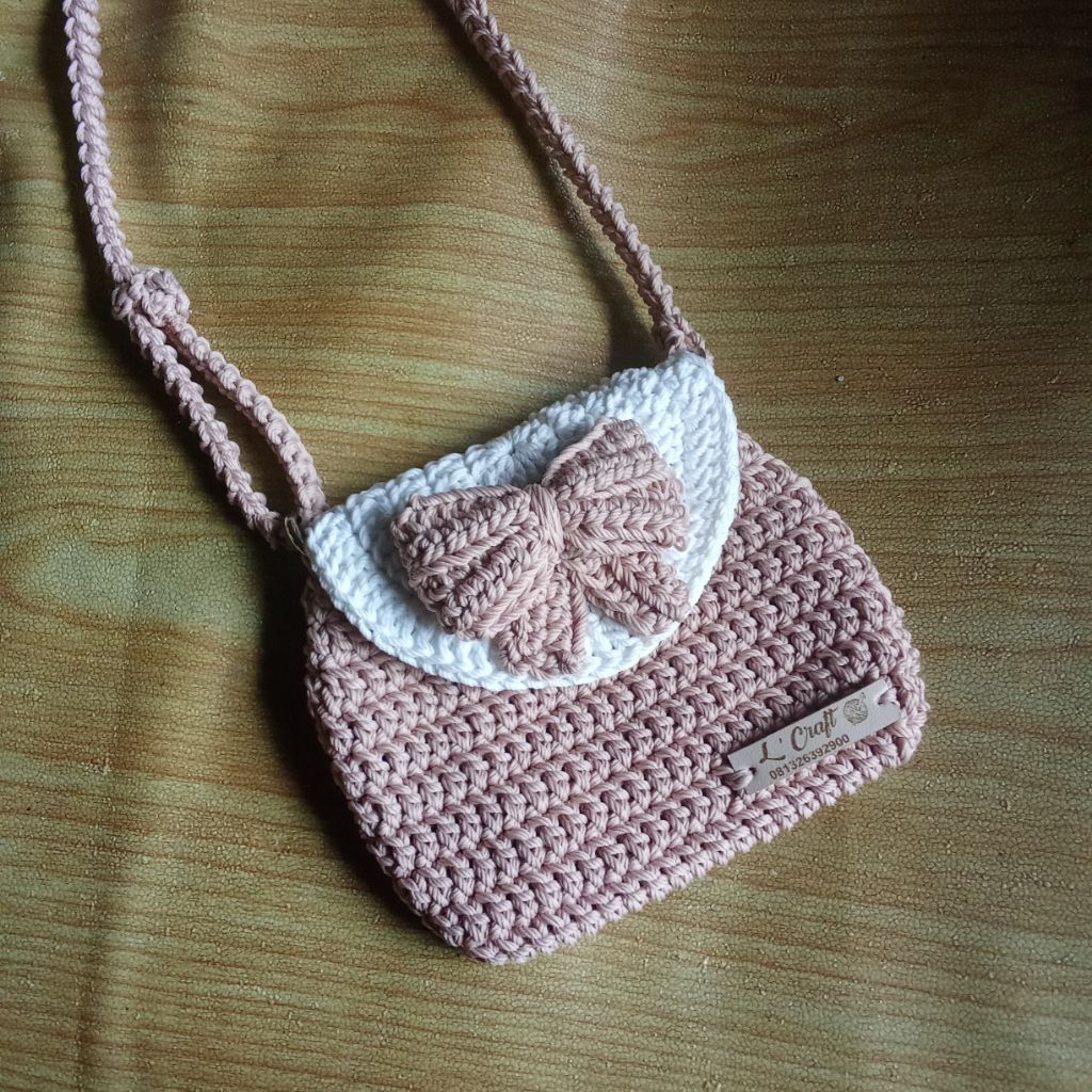 L'Craft Tas Rajut Anak Perempuan/Tas Rajut Custom/Tas Anak Perempuan