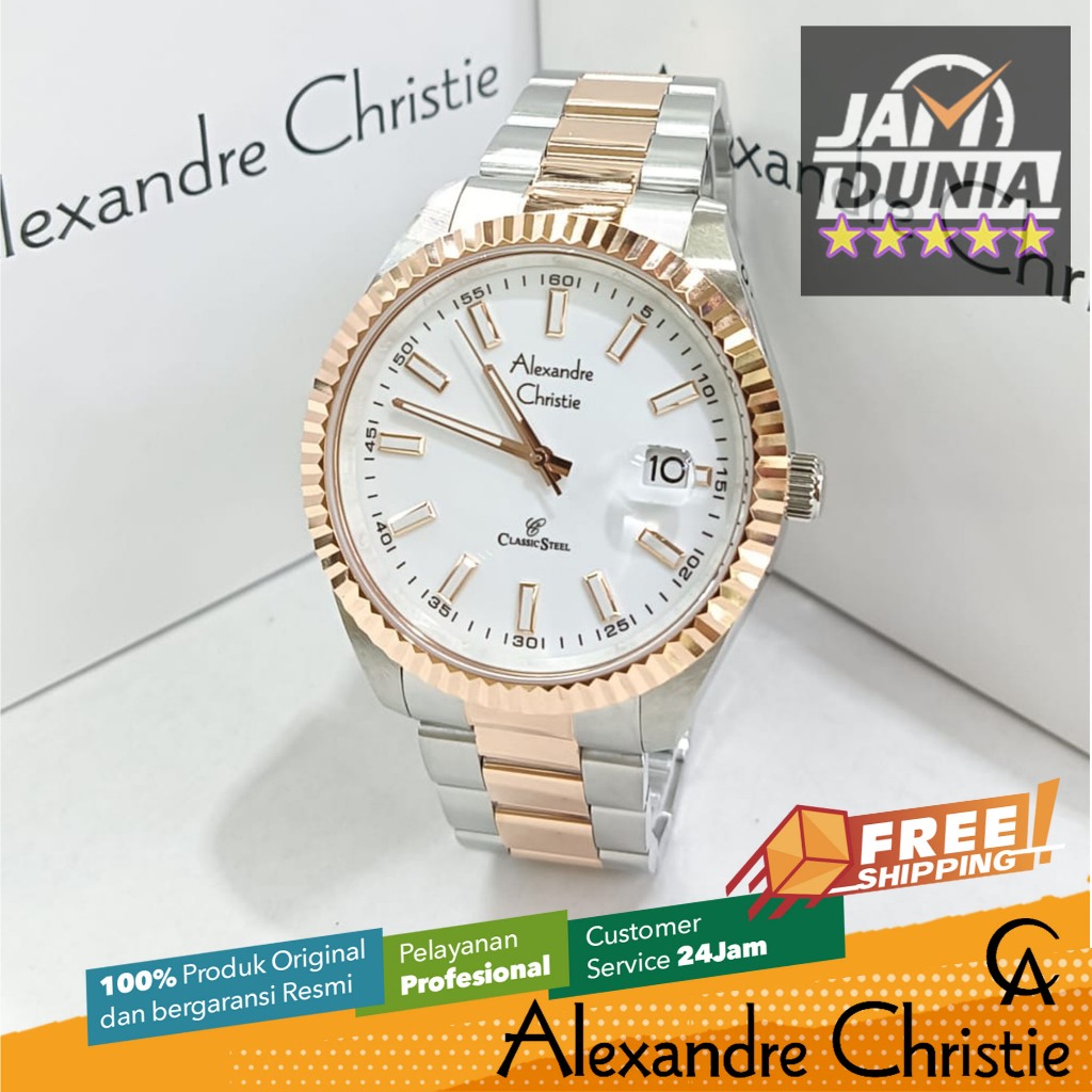 JAM TANGAN PRIA ALEXANDRE CHRISTIE CLASSIC STEEL ORIGINAL5007 AC 5007 AC5007 ACF5007 JAM AC CLASSIC 