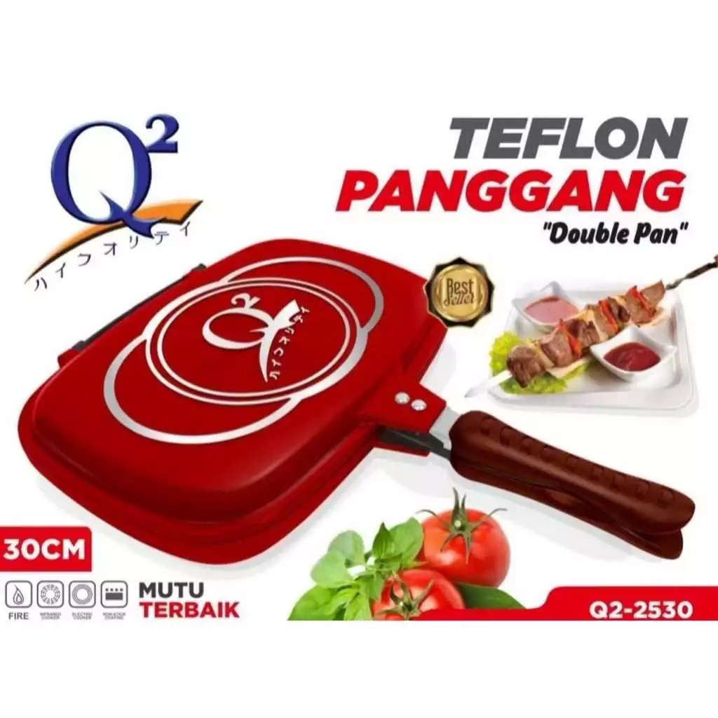 Double Pan Q2 Teflon Panggangan Titanium Double Pan Standard / TEFLON PANGGANGAN DOUBLE PAN Q2-2530