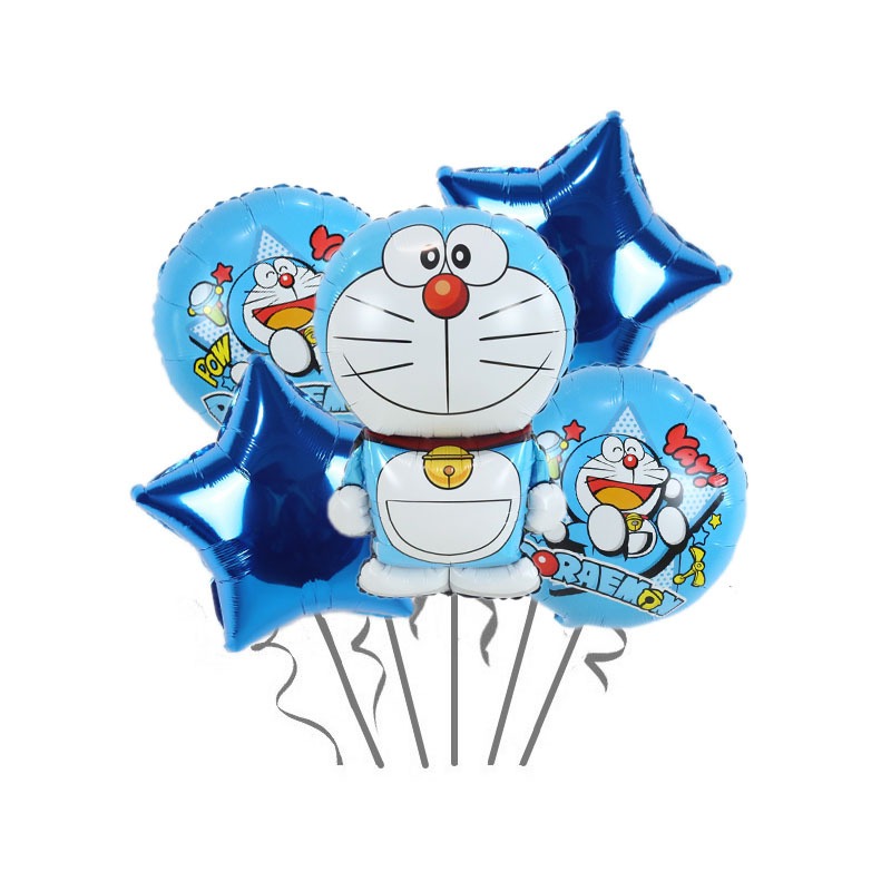 Festoon - Balon Foil Doraemon Dorami Nobita Blue Set Dekorasi Pesta Ulang Tahun