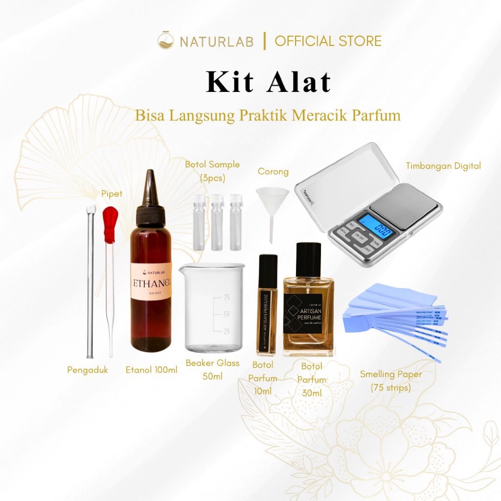 NATURLAB Kit Alat Meracik Parfum Lengkap | Parfum Making Tool Kit | Alat Racik Parfum Pemula