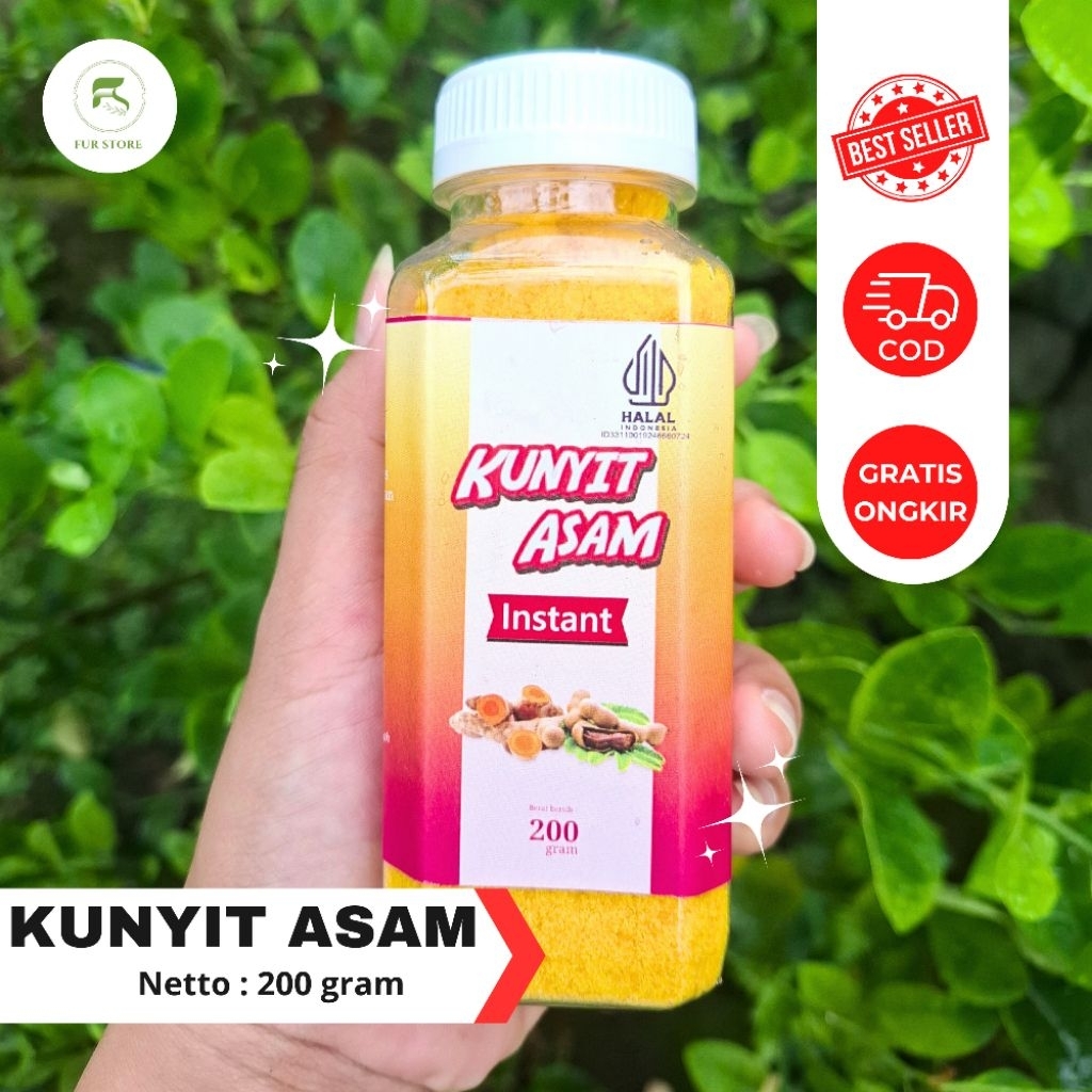 JAMU KUNYIT ASAM INSTAN | MINUMAN BUBUK TRADISIONAL | KEMASAN 200 GRAM
