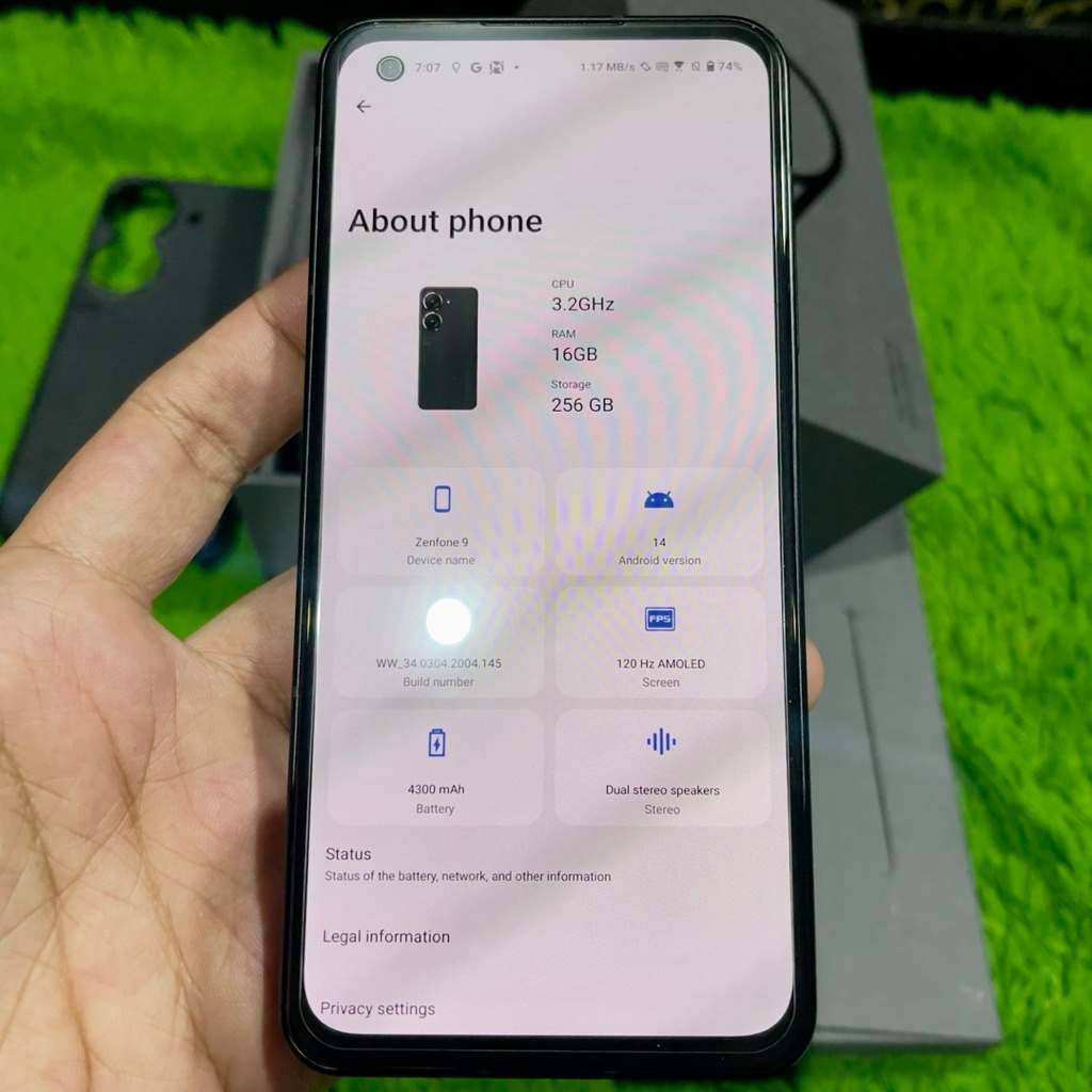 asus zenfone 9 resmi ram 16 / 256 fullset langka
