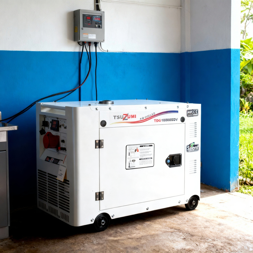 Genset Silent 9 KVA Tsuzumi TDG 10000 SDV Japan Technology / Genset Silent 7000watt 3 Phase