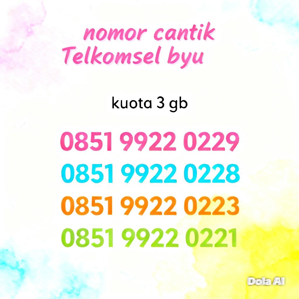 nomor Cantik unik dari byu aktif selamanya