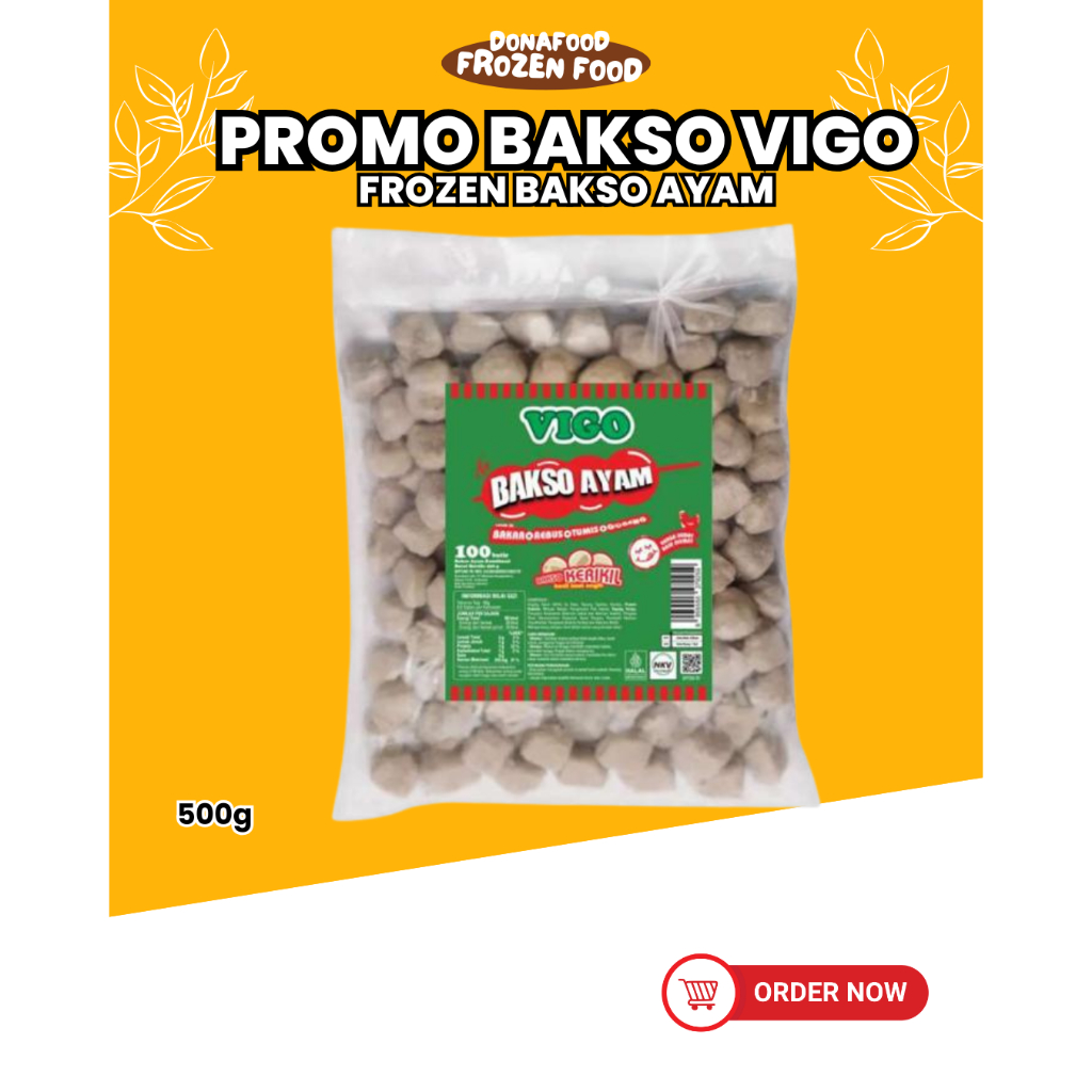 Bakso Ayam Vigo Frozen 500gr | Bakso Ayam Premium