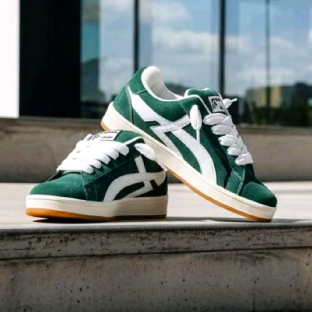 Terbaru Sepatu Sneaker Suede Model Skate/Lari Desain Stylish dengan Tali Gemuk Tersedia Ukuran Dewas