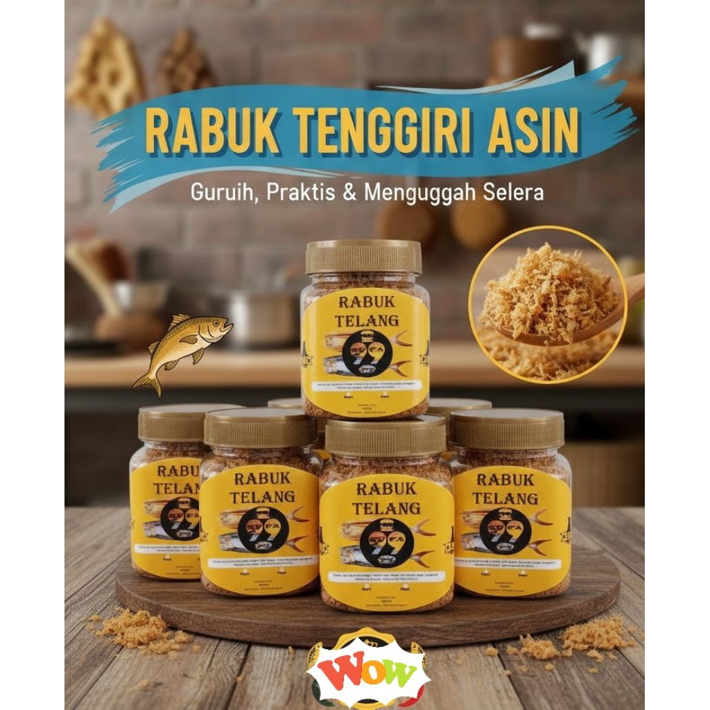 Abon/Rabuk Ikan Asin Tenggiri