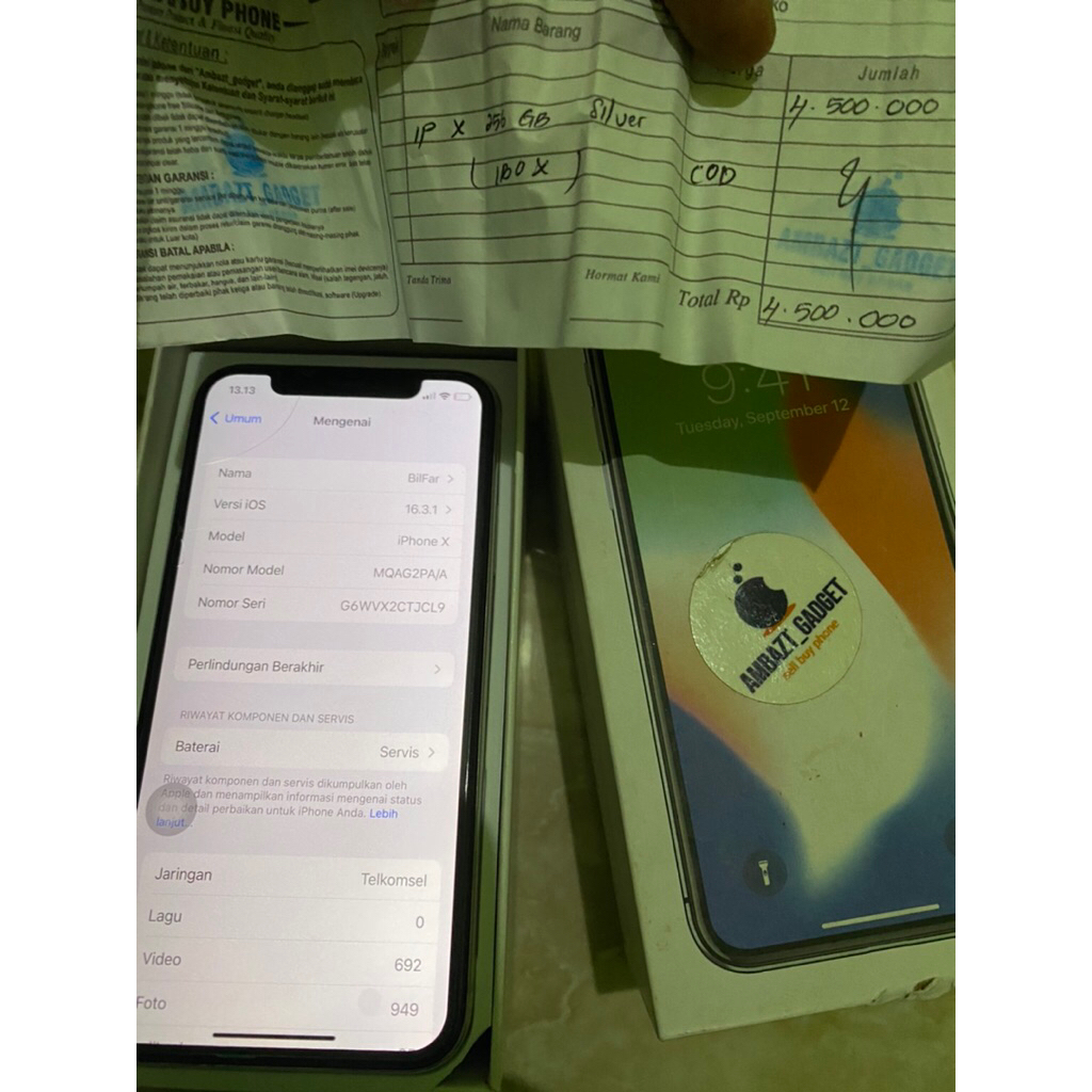 iPhone X 256 GB (ex iBox)