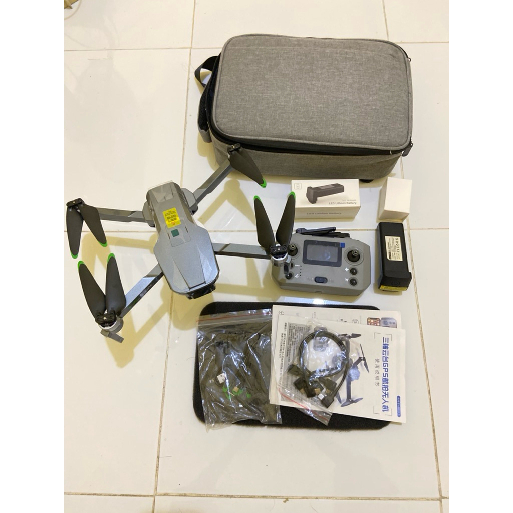 DRONE S155 GPS NEW FULLSET + 2  BATERAI ( GIMBAL 3 AXIS )