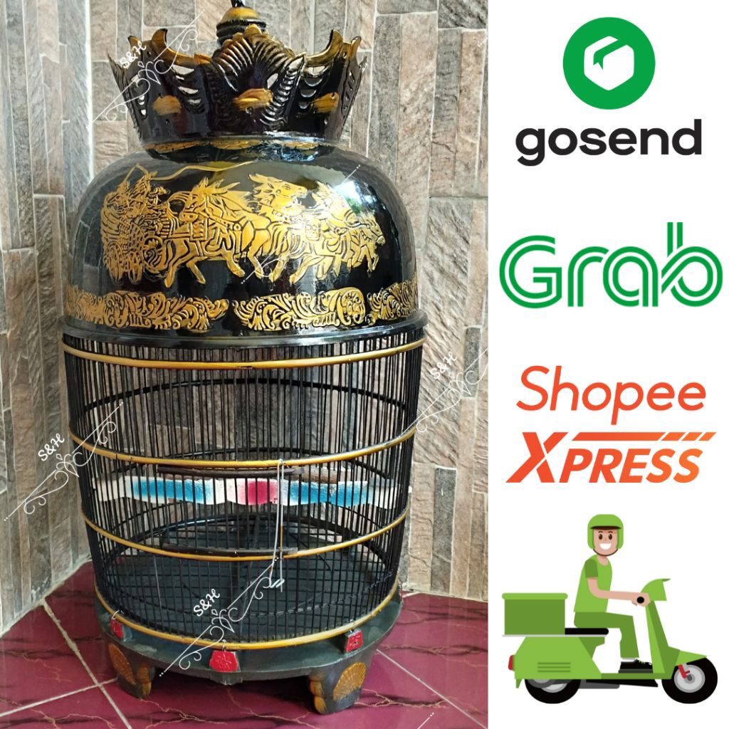 (INSTAN KURIR) Sangkar Perkutut Fiber Mahkota Mayangkara