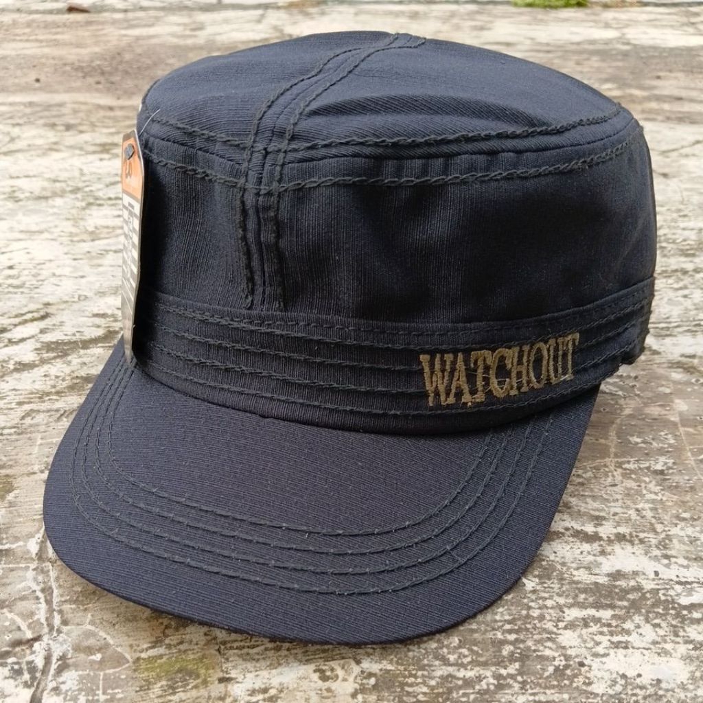 topi komando Watchout hitam