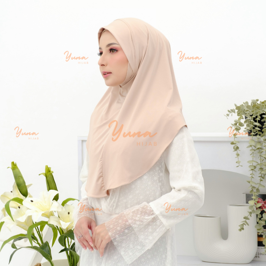 Hijab Dagu Malaysia Premium Jersey Size S I Bergo Dagu I Hijab Syari