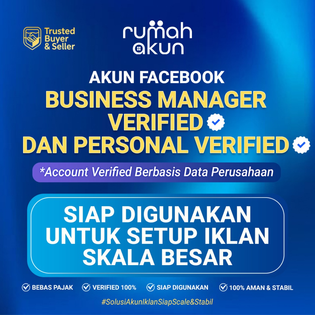 BM Verified + Akun Personal Verified Data Lengkap