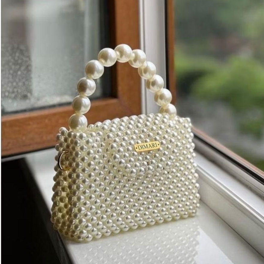 Tas mutiara bill beadbag /tas mutiara/tas manik /tas handmade