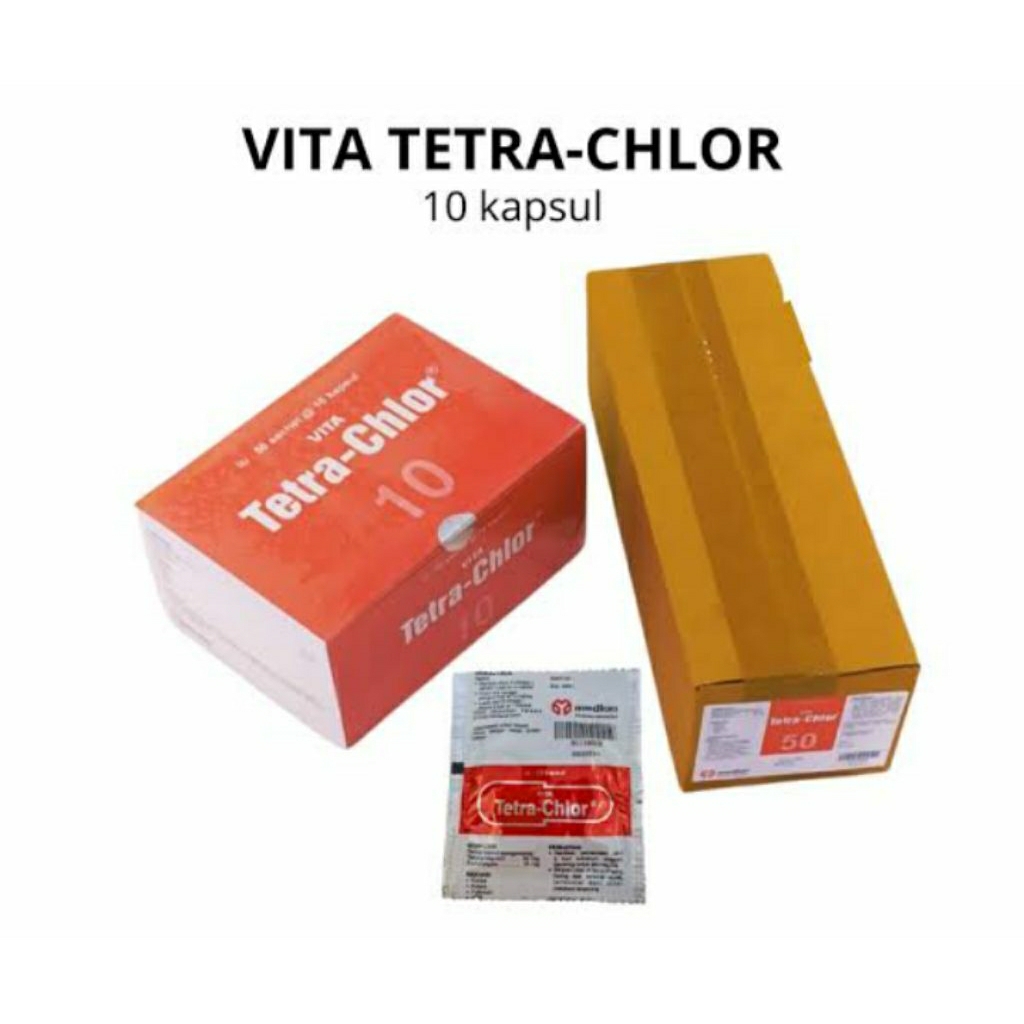 Tetra-chlor botol obat snot crd corisa kolera unggas burung ayam