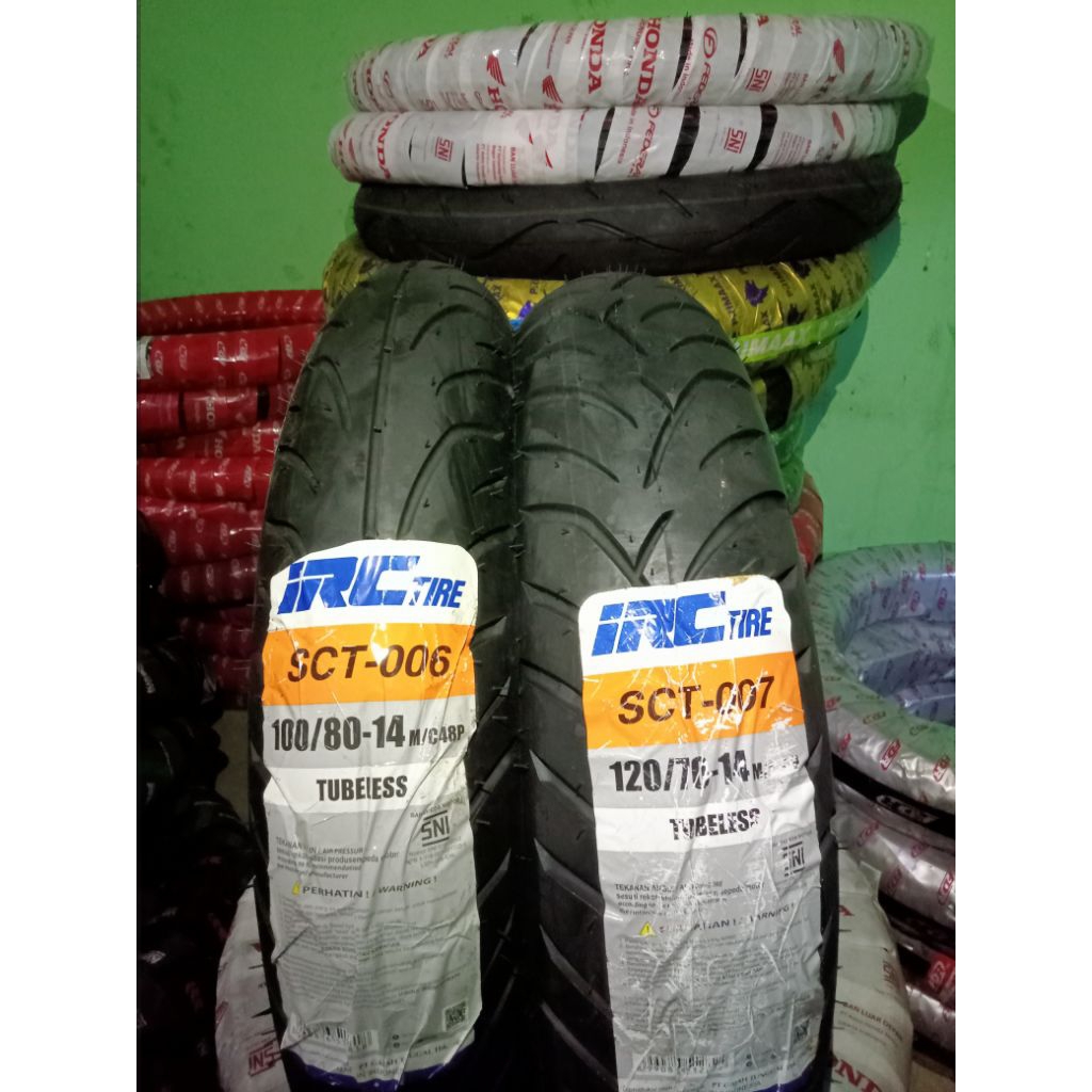 ban IRC tubles depan belakang,buat PCX 150