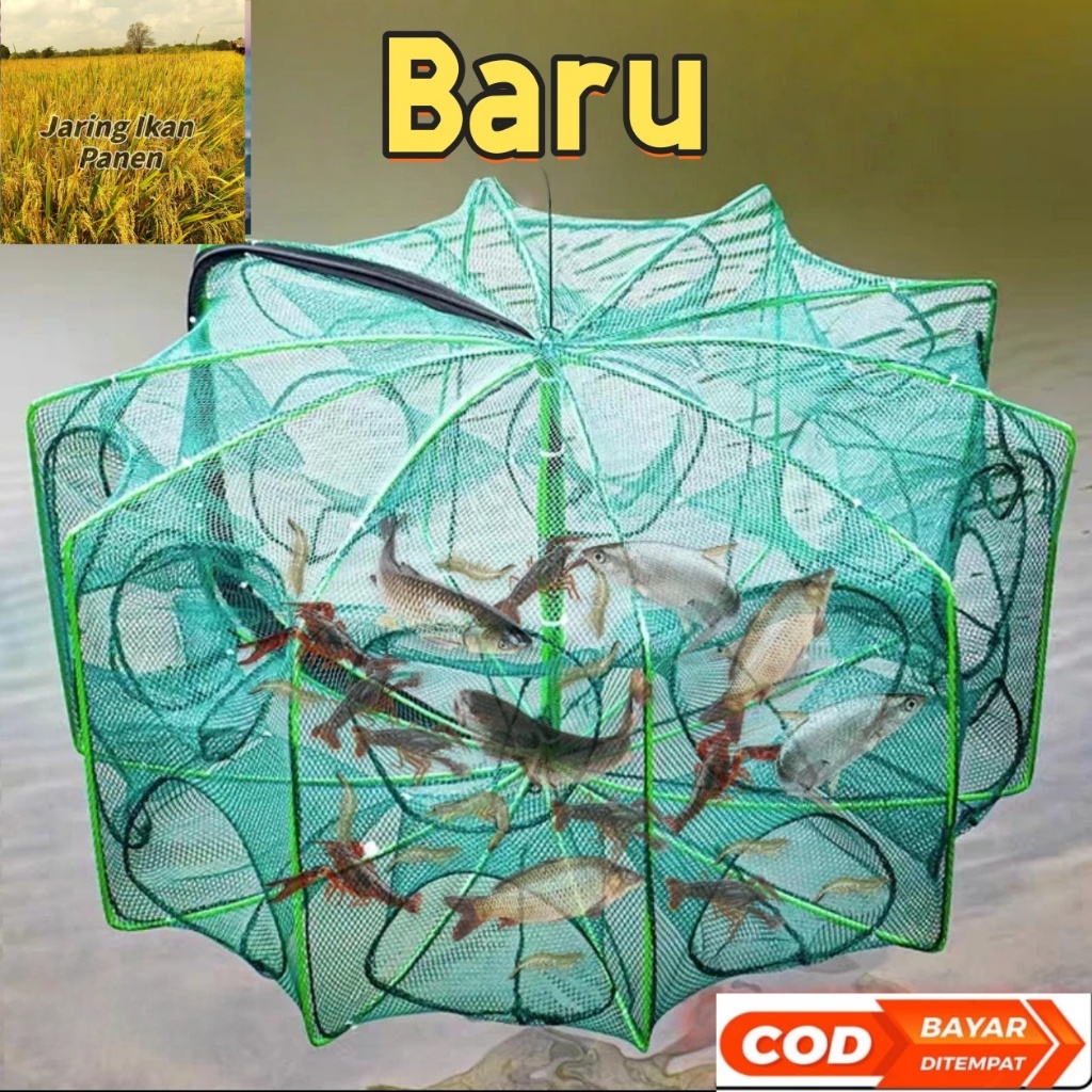 WHALE Perangkap Ikan Bubu Payung Multi Hole (6 Lubang-10 Lubang) /bubu payung 8 lubang