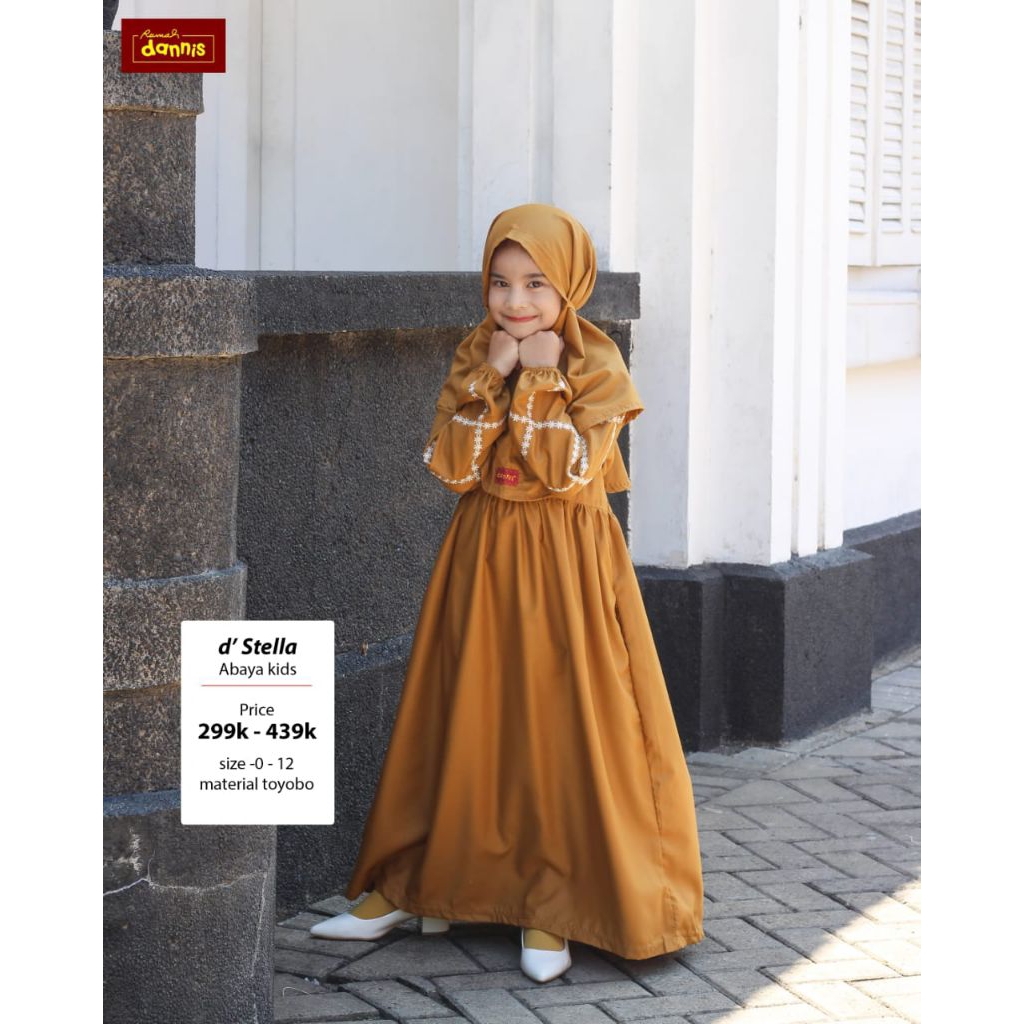 GAMIS ANAK//D'STELLA MUSTARD//GAMIS DANNIS ANAK//DANNIS2025