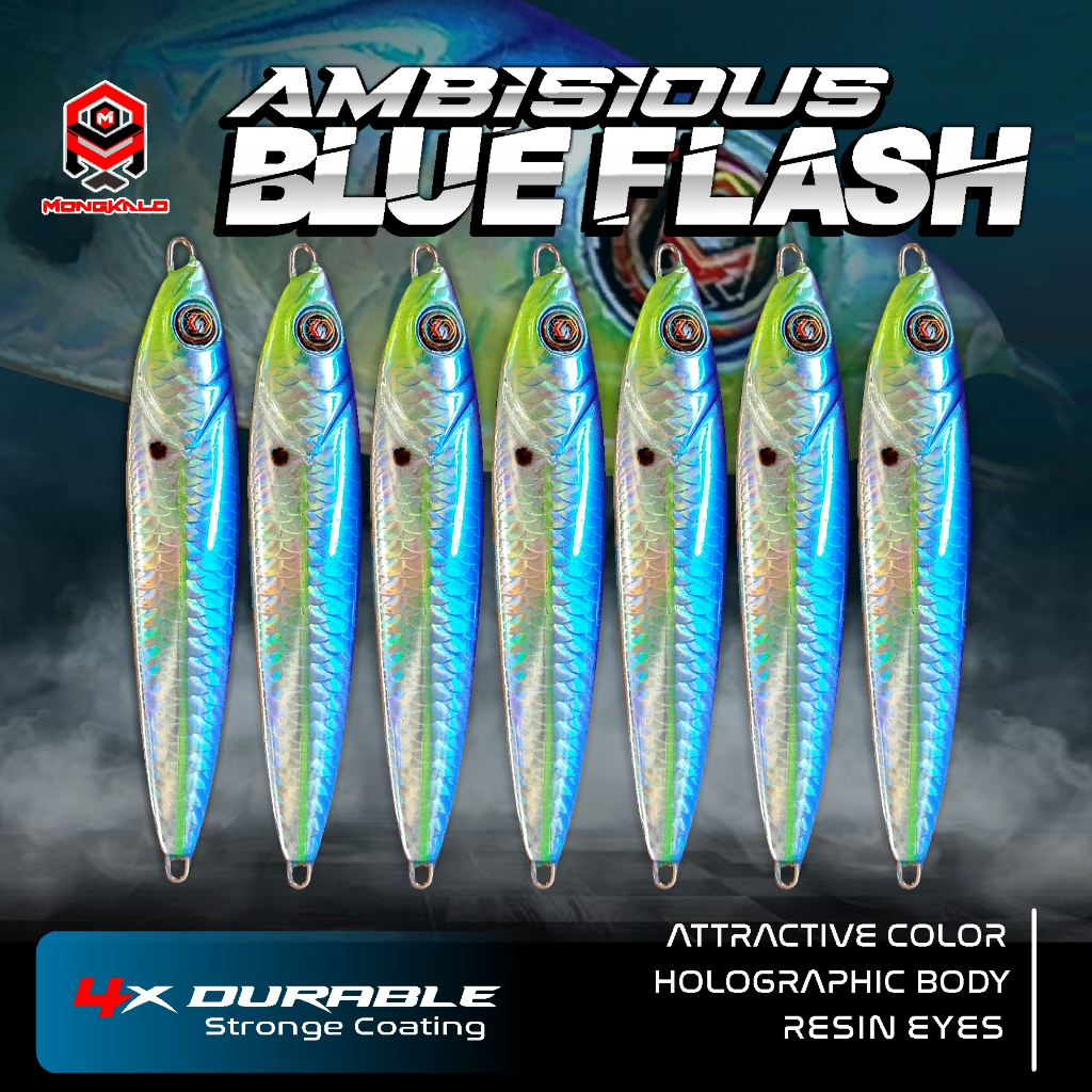 Umpan MONGKALO AMBISIOUS BLUEFLASH 20 Gram 30 Gram 40 Gram 60 Gram 80 Gram 100 Gram Umpan Pancing La