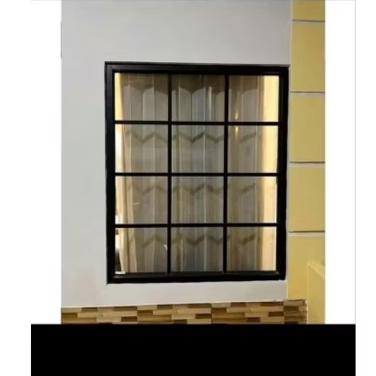 Jendela kaca mati aluminium ornamen murah free packing kayu