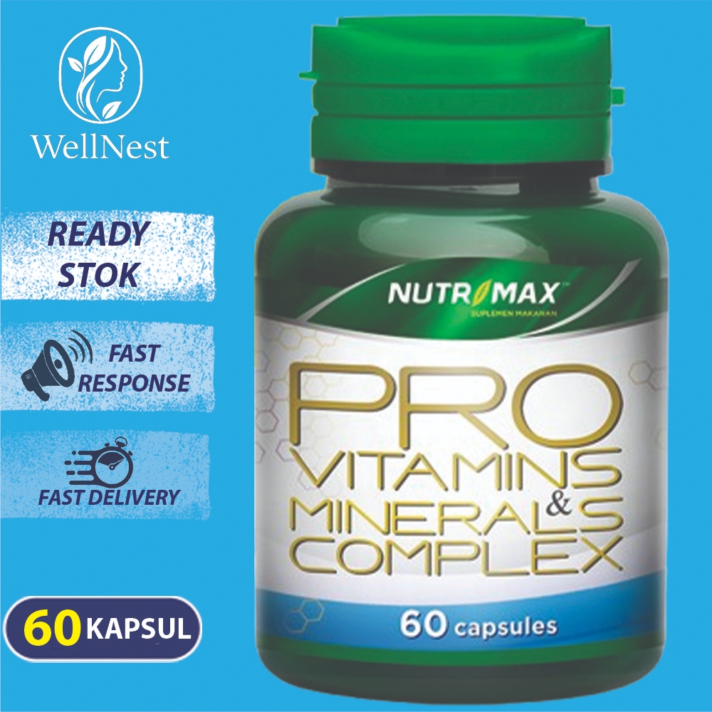 Nutrimax Pro Vitamins Minerals Complex 60 Kapsul Pro Vitamins dan Minerals Untuk Memelihara Kesehata