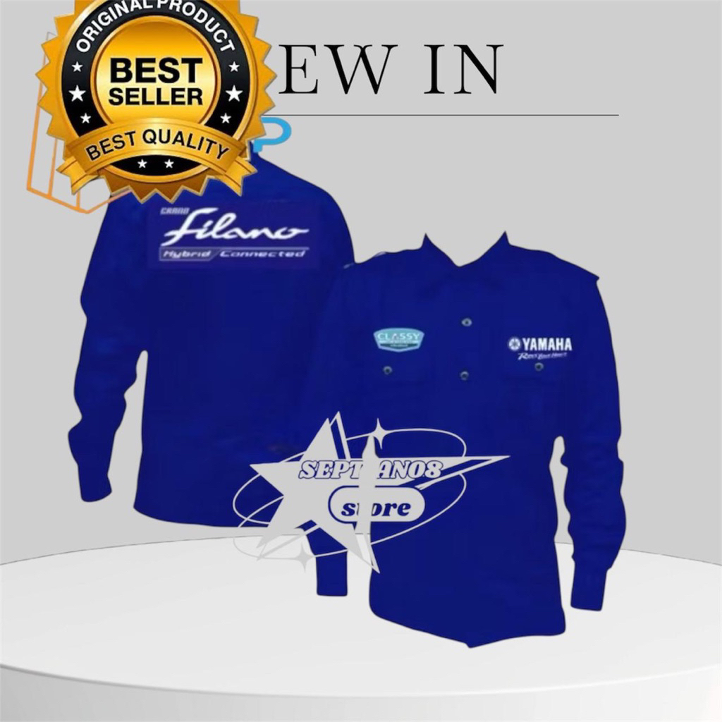kemeja filano terbaru lengan panjang baju yamaha filano classy full bordir