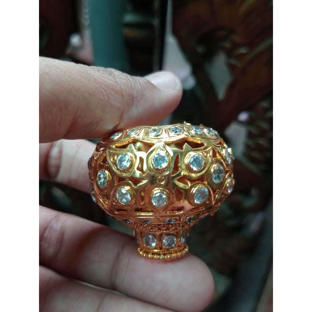 selut mendak keris bahan tembaga sepuhan emas