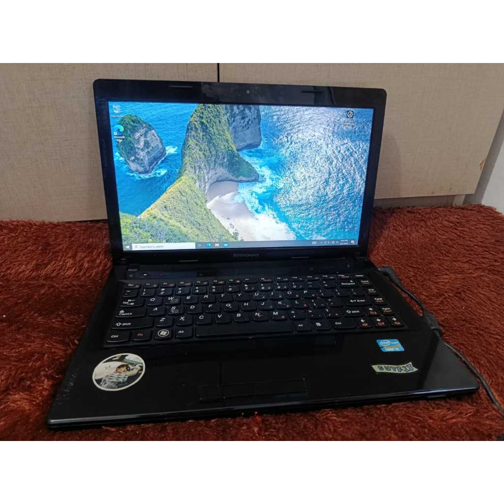 Laptop Lenovo G480  Windows 10 home 32-bit Processor Intel core i5 3230M 2.6GHz Ram 4 GB  Penyimpana