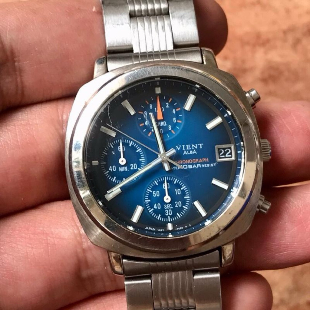 Seiko Alba Vient Quartz Chrono Rare. Reff V657-7040