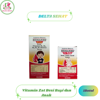 Biosanbe Baby drop | Biosanbe Kids Sirup - Vitamin Zat Besi Bayi dan Anak