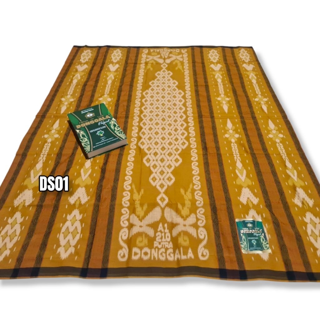 Sarung donggala A1 Seroja songket putih/hitam/kuning emas/coklat/biru langit/hijau lumut | sarung pu