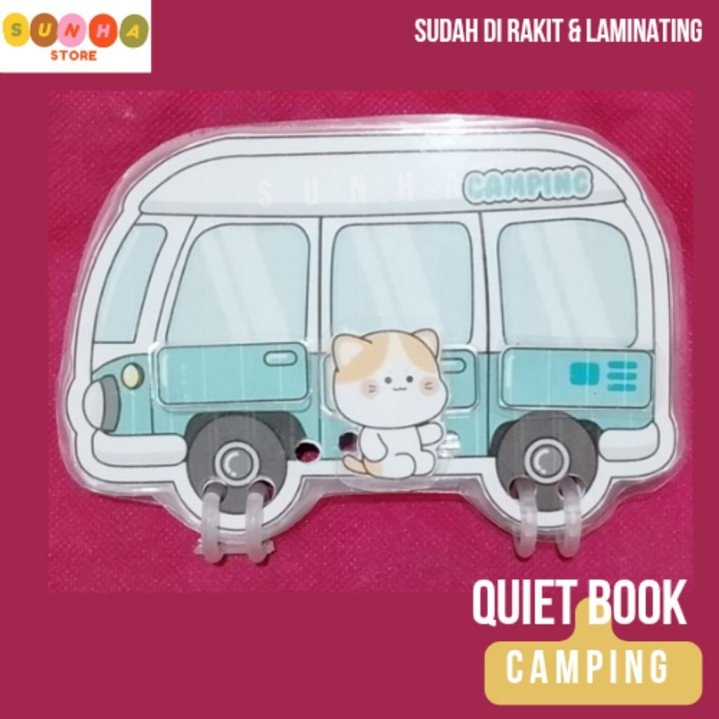 [66] Quiet book Camping / paper doll book camping / paper doll house camping
