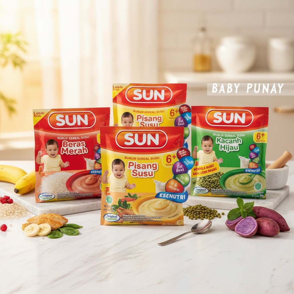 SUN Bubur Sereal Bayi Sachet/ Mpasi Bayi / Bubur Bayi / Bubur Sereal Sachet